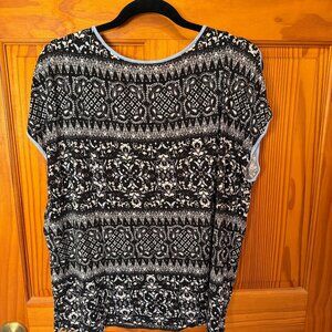 NWOT Nottibianche Intimate XL Blue/Black Top & Shorts w/Pockets